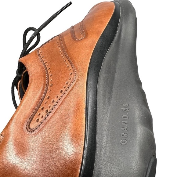 COLE HAAN 3.Zerogrand Wingtip Oxford Leather British Tan Men's Shoes Size 12M - Picture 7 of 16